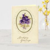 Vintage Bonne carte d'anniversaire (Fleur jaune)