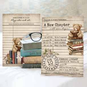 Vintage Books Bibliotheekkaart Teddy Bear Baby Sho Kaart