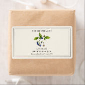 Vintage bosbessenjam rechthoekig etiket (Insitu)