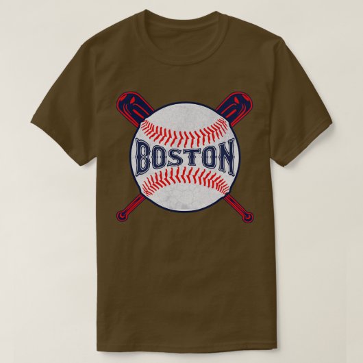 Vintage Boston Baseball T-shirt (Design voorkant)