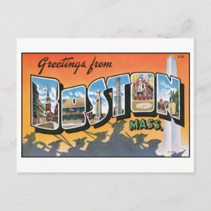 Vintage Boston, carte postale MA