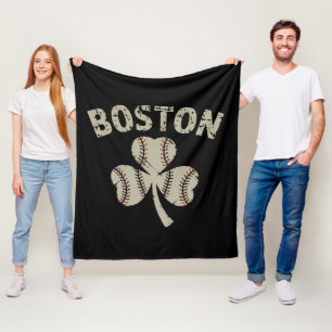 Vintage Boston St. Patrick's Day Ierse klaver Fleece Deken