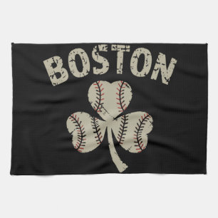 Vintage Boston St. Patrick's Day Ierse Klaver Theedoek