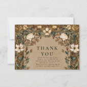Vintage Botanical Autumn Wedding Bedankkaart (Voorkant)