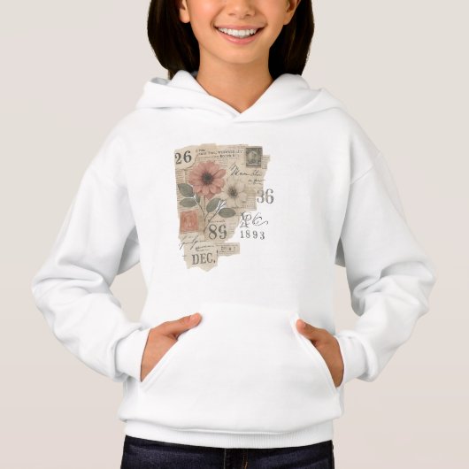 Vintage Botanical Collage – Timeless Floral Art (Devant)