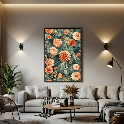 Vintage Botanical Elegance Canvas Afdruk