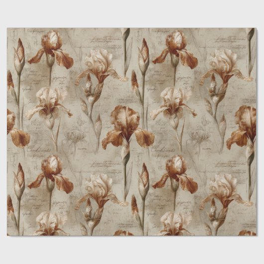 Vintage Botanical Floral Pattern (4) Cadeaupapier (Vlak)