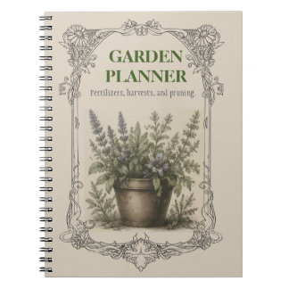 Vintage Botanical Gardening Planner, Plant Care & Notitieboek