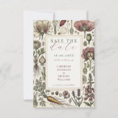 Vintage Botanical Herbs Vegetables Save The Date (Devant)
