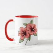 Vintage Botanical Hibiscus Coffee, tea mug (Gauche)