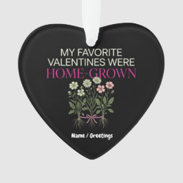 Vintage Botanical Home-Grown Valentines Scientific Ornament