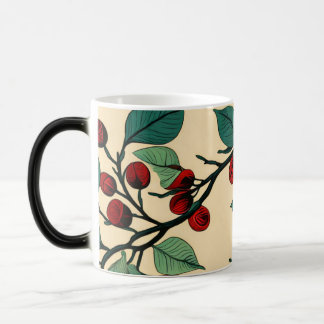 Vintage Botanical Leaf Pattern Mug Desig Magische Mok