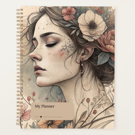Vintage Botanical Muse Planner (Voorkant)