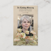 Vintage Botanical Tribute Prayer Card Visitekaartje (Voorkant)