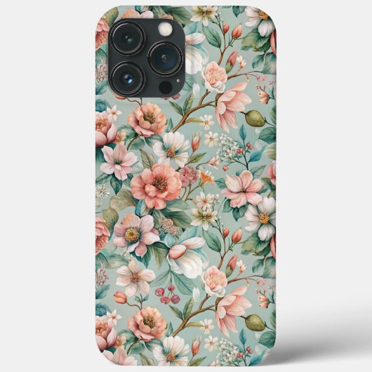 Vintage botanisch, Bloemmotief Case-Mate iPhone Case (Achterkant)