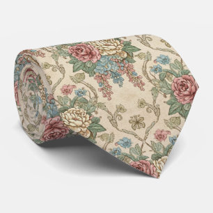 Vintage Botanische Bloemige Cottagecore Stropdas