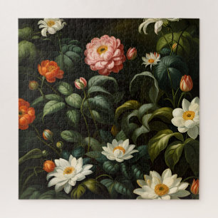 Vintage botanische bloemistuin stilleven legpuzzel