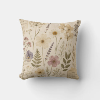 Vintage Botanische Herbarium Sierkussen