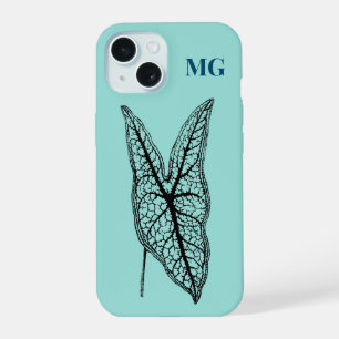 Vintage botanische illustratie Caladium Belleymel iPhone 15 Hoesje