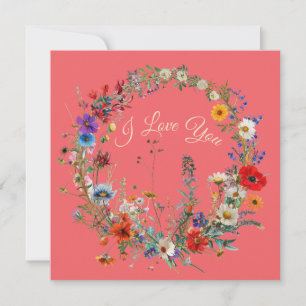 Vintage botanische ringkrans notitiekaartenset notitiekaartje