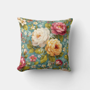 Vintage Botanische Romantische Chic Bloemrijke Kle Kussen