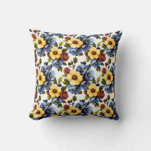 Vintage Botanische Romantische Chic Bloemrijke Sti Kussen