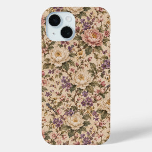 Vintage botanische rozentuin en vlinderpatroon