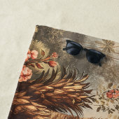 Vintage botanische scène met palmen strandlaken (In situ)