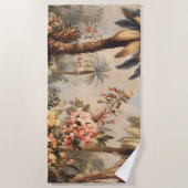 Vintage botanische scène met palmen strandlaken (Voorkant)