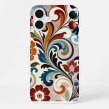 Vintage botanische spiraal bloempatroon