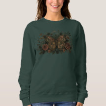 **Vintage botanische vlinder bloemendame T-shirt