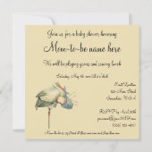 Vintage Bouche Bleu Baby shower Invitation (Dos)