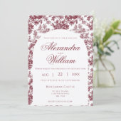 Vintage Bourgogne French Toile Faire-part de maria (Debout devant)