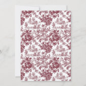 Vintage Bourgogne French Toile Faire-part de maria (Dos)