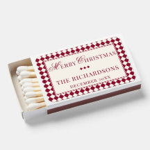 Vintage Bourgogne Noël personnalisé à carreaux