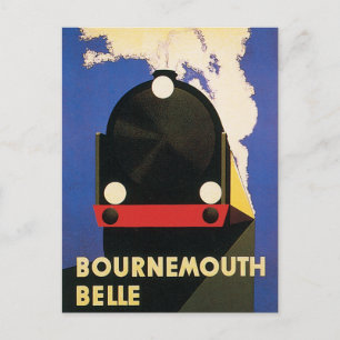 Vintage Bournemouth Belle Train Poster Briefkaart