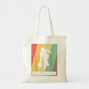 Vintage Bowling Sport Retro Poster 444 Tote Bag