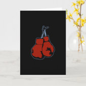 Vintage Boxing Gloves Kaart (Gele Bloem)