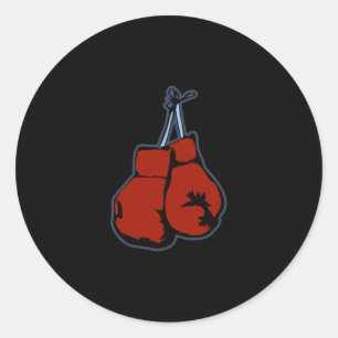 Vintage Boxing Gloves Ronde Sticker