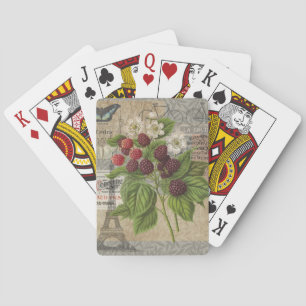 Vintage Bramen Franse Ephemera Kunst Collage Pokerkaarten