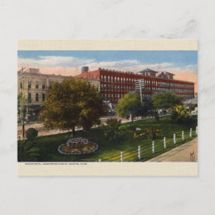 Vintage Brazos Hotel Houston Texas Briefkaart