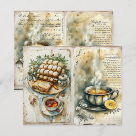 Vintage Breakfast Scrapbook Paper