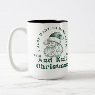 "Vintage Brei & Bak Kerstman Tweekleurige Koffiemok