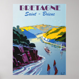 Vintage Bretagne - Poster Brittany Frankrijk