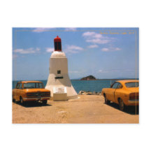 vintage-briefkaart Australië retro-auto's