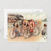 Vintage Briefkaart fietsen (Voorkant / Achterkant)