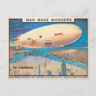 Vintage Briefkaart Hindenburg