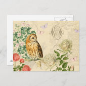 Vintage briefkaart met mooie rozen (Voorkant / Achterkant)