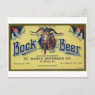 Vintage Briefkaart op het etiket