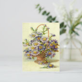 Vintage Briefkaart Paardebloemen (Staand voorkant)